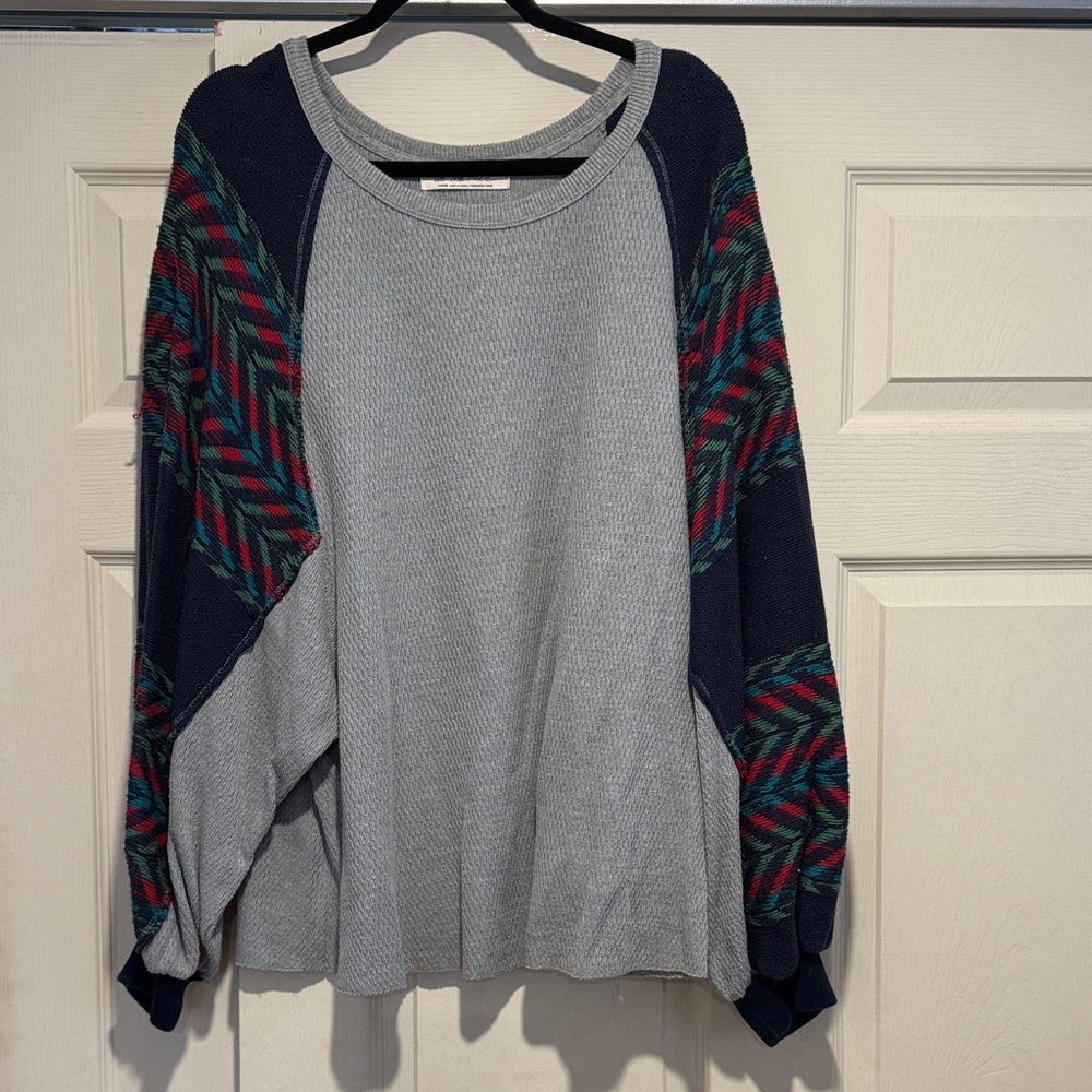 We The Free Light Gray Knit Top